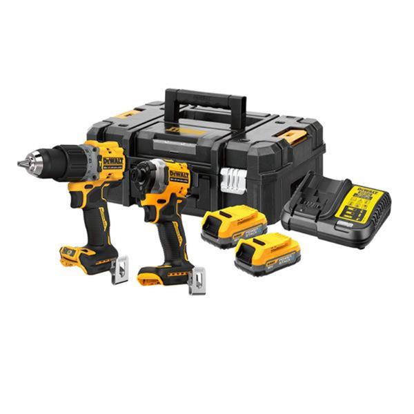 Dewalt Dewalt 18V XR Brushless Powerstack Twin Kit (2x2Ah) DCK2050E2T