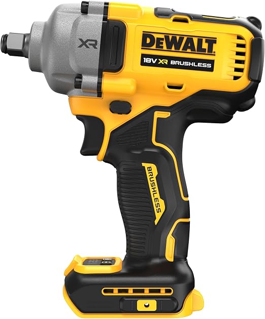 Dewalt DeWalt DCF891NT 18V XR Brushless 1/2" Compact High Torque Impact Wrench – Hog Ring Anvil, TSTAK Case (Bare Unit) DCF891NT