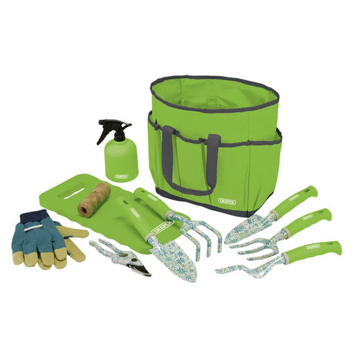 Draper 11 Piece Floral Pattern Garden Tool Set DRA-08999