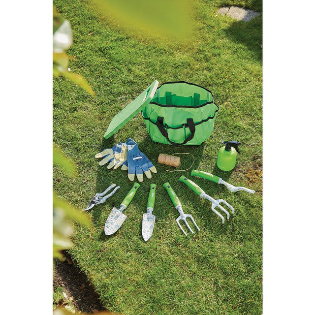Draper 11 Piece Floral Pattern Garden Tool Set DRA-08999