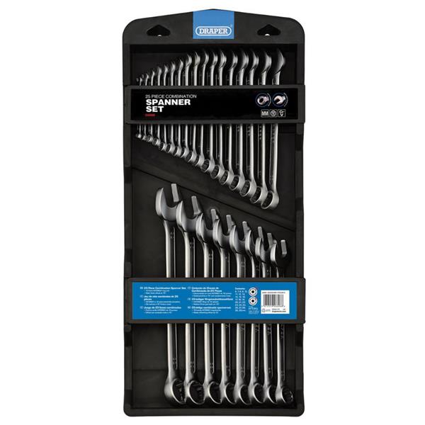 Draper Draper HI-TORQ 25 Piece Metric Combination Spanner Set 6-32mm – 26696 DRA-26696