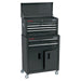 Draper Draper 6 Drawer 24" Combination Roller Cabinet & Tool Chest Black – 19572 DRA-19572