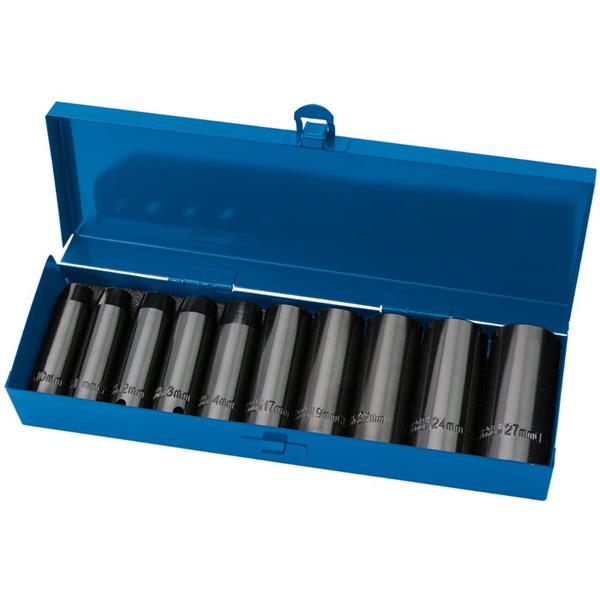 Draper Draper Expert HI-TORQ 10 Piece 1/2" Drive Metric Deep Impact Socket Set – 38369 DRA-38369