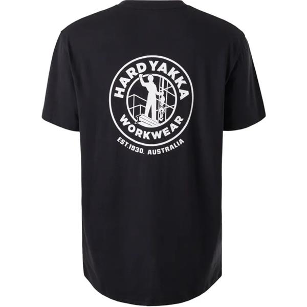 Hard Yakka Hard Yakka Heritage Cotton T-Shirt Black – Y11486