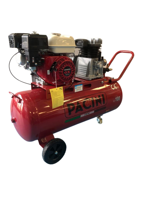 Honda HONDA GX220 100 Litre Pacini Petrol Air Compressor 18cfm - 100LHC 100LHC