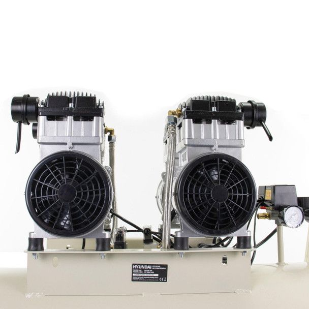 Hyundai Hyundai 100L Oil-Free Low Noise Air Compressor 10.6CFM/145PSI Direct Drive 4HP – HY2150100 HY2150100