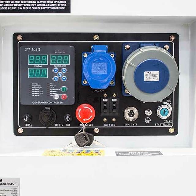 Hyundai Hyundai 10kW/12.5kVA 230v Generator - Mains Backup / Standby Silenced Diesel Generator DHY12500SE