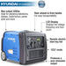 Hyundai Hyundai 3200W Portable Petrol Inverter Generator - Quiet for Camping HY3200SEI