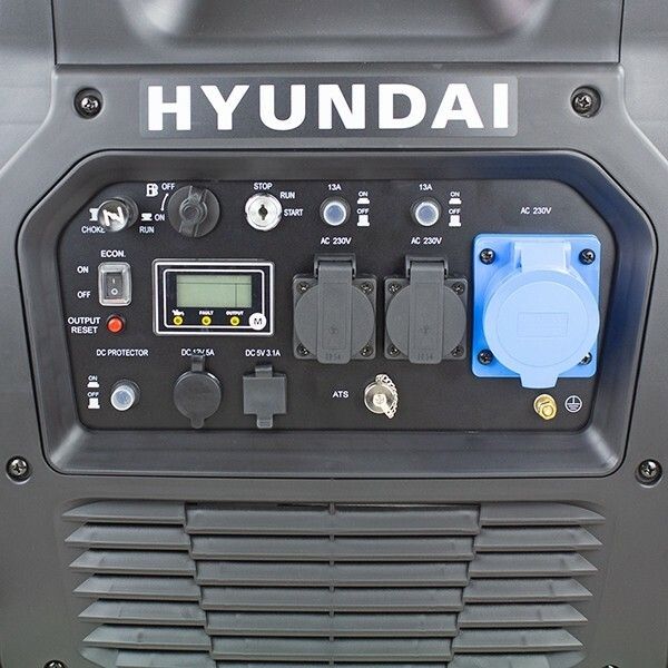 Hyundai Hyundai 6600W/6.6kW Remote Electric Start Petrol Portable Inverter Generator HY6500SEI