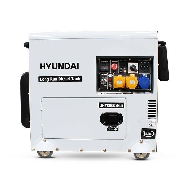 Hyundai Hyundai 6kW/7.5kVA Long Run Standby Diesel Generator Single Phase DHY8000SELR