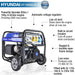 Hyundai Hyundai HY10000LEK-2 8kW/10kVA* Recoil and Electric Start Site Petrol Generator HY10000LEK-2