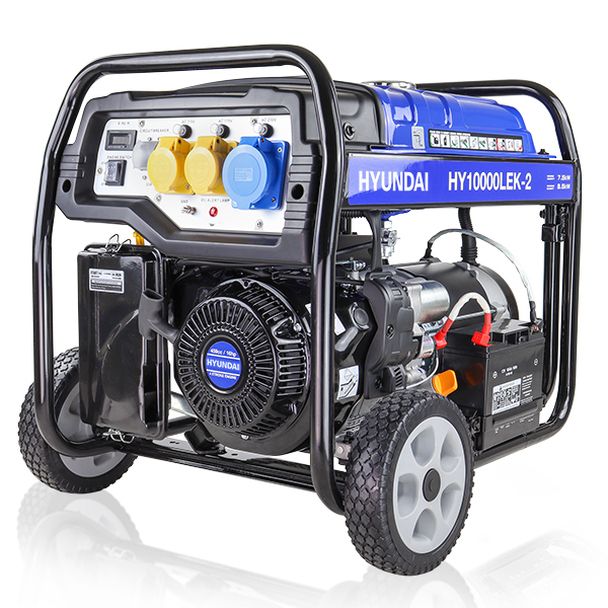 Hyundai Hyundai HY10000LEK-2 8kW/10kVA* Recoil and Electric Start Site Petrol Generator HY10000LEK-2