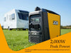 JCB JCB 2000W Portable Petrol Inverter Generator JCB-IG2000