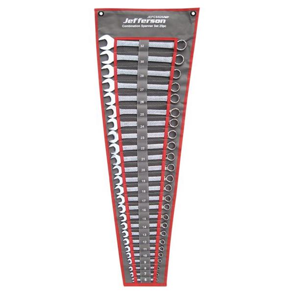 Jefferson Jefferson 25 Piece Mirror Polished Combination Spanner Set JEFCSS25-MP