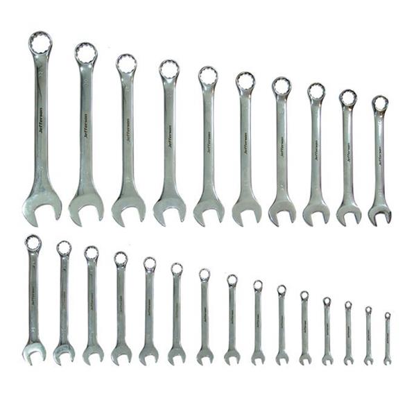 Jefferson Jefferson 25 Piece Mirror Polished Combination Spanner Set JEFCSS25-MP