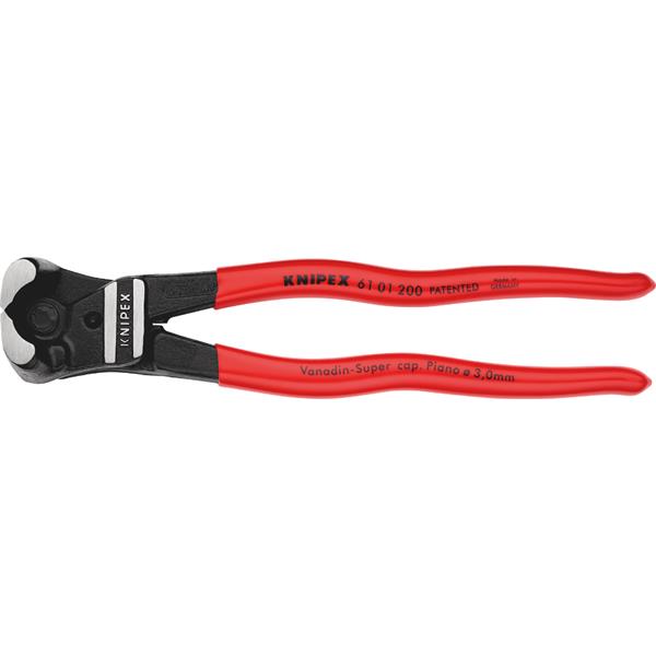 Knipex Knipex 61 01 200 SB Bolt End Cutting Nipper High Lever Transmission 200mm KNI-61 01 200 SB