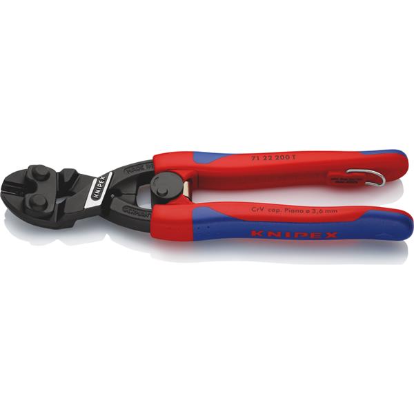 Knipex Knipex 71 22 200 T BK Tethered CoBolt Compact Bolt Cutters KNI-71 22 200 T BK