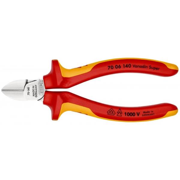 Knipex Knipex 70 06 140 SB Insulated Multi-component Grip Diagonal Cutter KNI-70 06 140 SB
