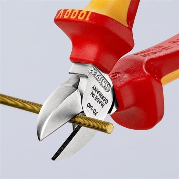 Knipex Knipex 70 06 140 SB Insulated Multi-component Grip Diagonal Cutter KNI-70 06 140 SB