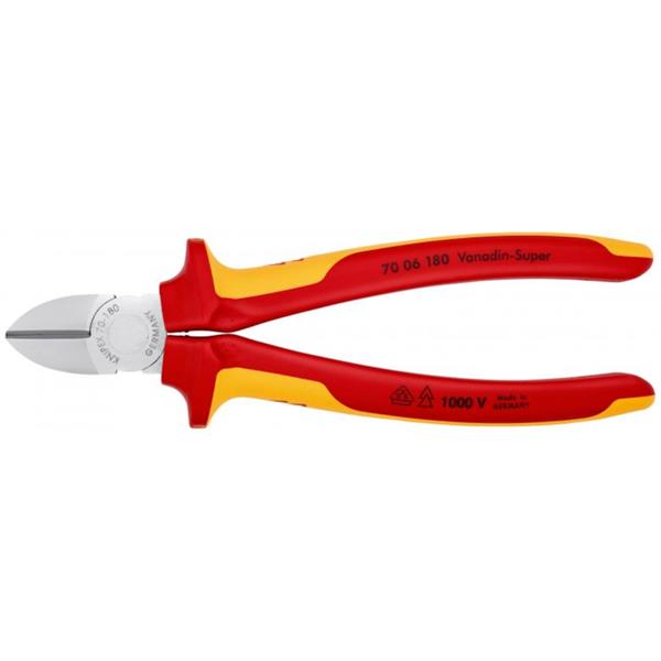 Knipex Knipex 70 06 180 SB Insulated Multi-component Grip Diagonal Cutter KNI-70 06 180 SB