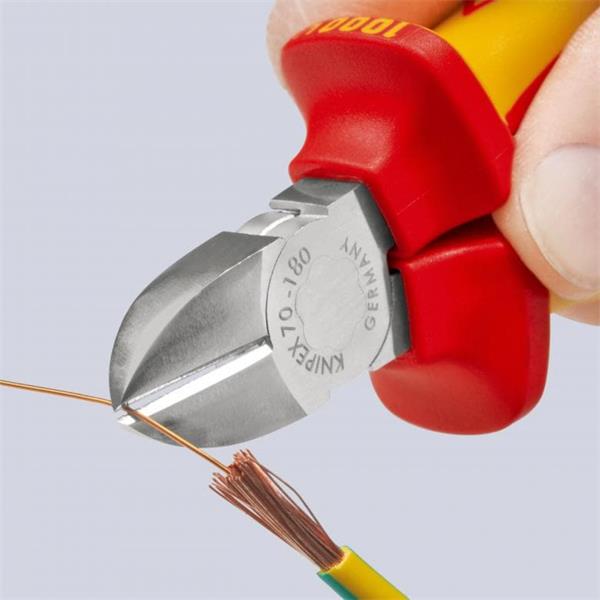 Knipex Knipex 70 06 180 SB Insulated Multi-component Grip Diagonal Cutter KNI-70 06 180 SB