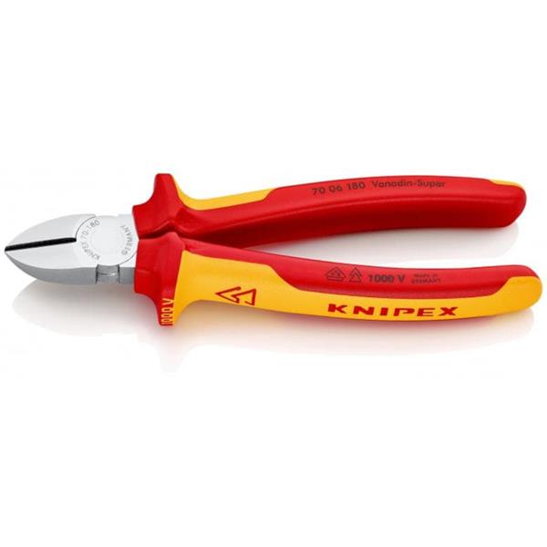 Knipex Knipex 70 06 180 SB Insulated Multi-component Grip Diagonal Cutter KNI-70 06 180 SB