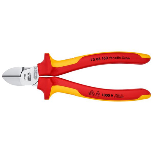 Knipex Knipex 70 06 160 SB Insulated Multi-component Grip Diagonal Cutter KNI-70 06 160 SB