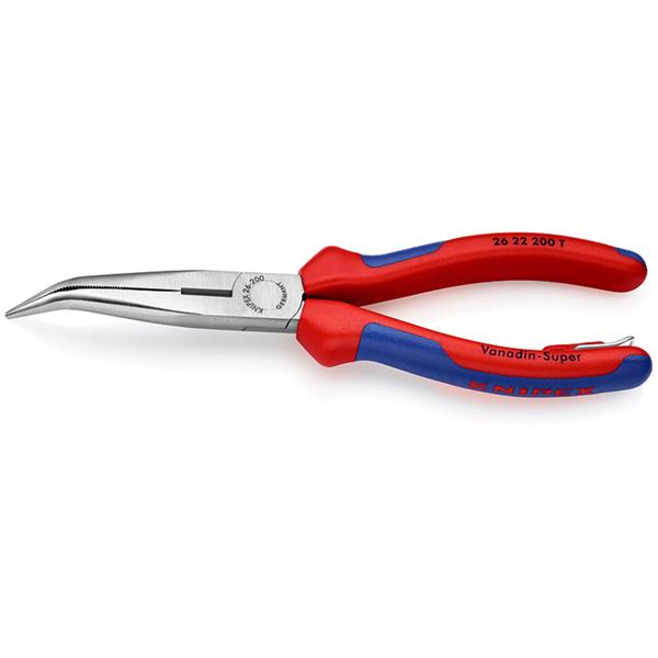 Knipex Knipex 26 22 200 T Tethered BK Snipe Nose Side Cutting Pliers KNI-26 22 200 T BK