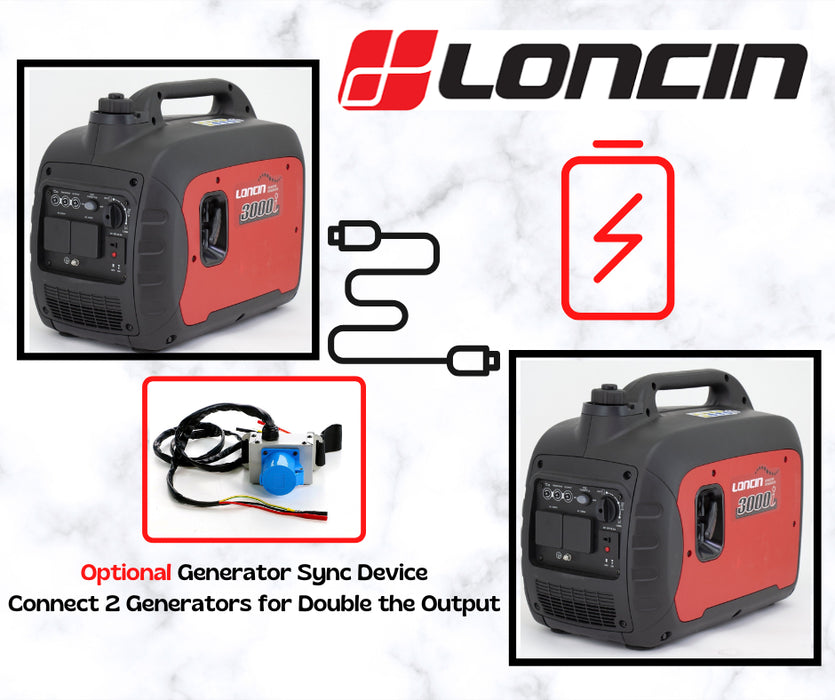 LONCIN LC3000i Inverter Petrol Generator – LC1499cc Engine 2.5 kVA LC3000I