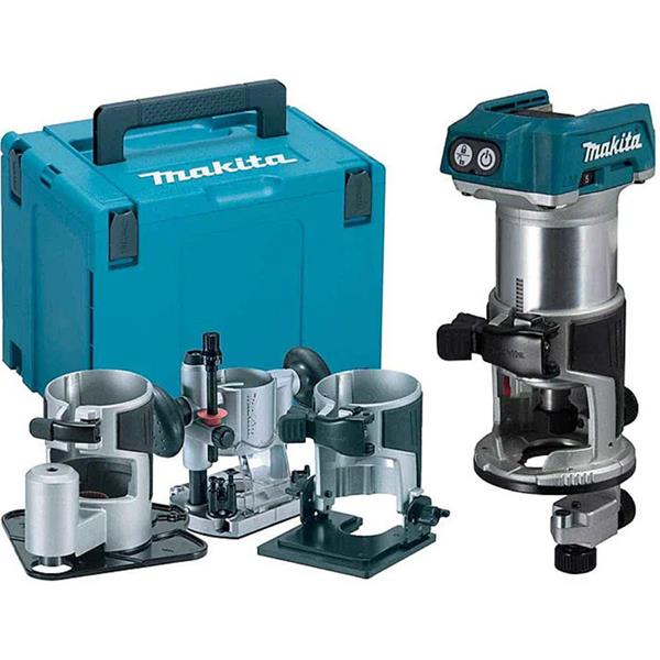 Makita Makita DRT50ZJX3 18V 1/4-3/8" 18V Router/Trimmer With 4 Bases (Bare Unit) DRT50