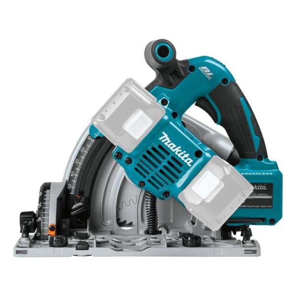 Makita Makita DSP600ZJ Twin 18V LXT 165mm Plunge Saw Inc 2x Rails, Joining Bars & Kitbox (Bare Unit) DSP600