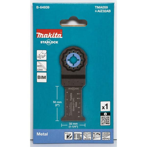 Makita Makita B-64939 BIM plunge-cut saw blade TMA059 metal SB32x50 Starlock TMA059