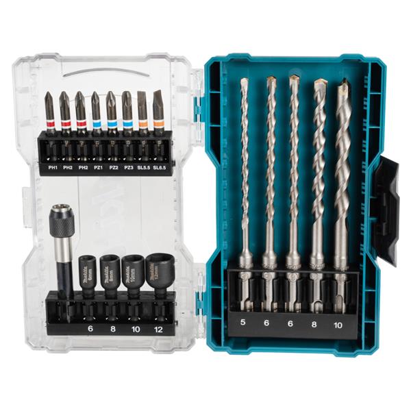 Makita Makita E-07026 Drill And Screw Bit Set With Clear Case - 18pc E-07026