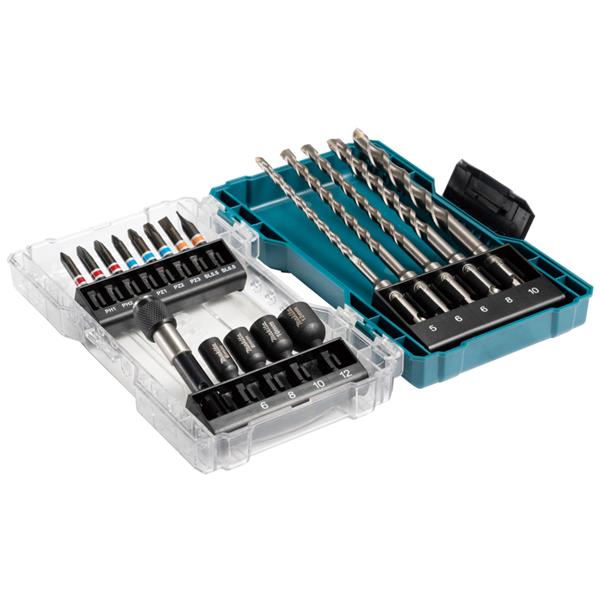 Makita Makita E-07026 Drill And Screw Bit Set With Clear Case - 18pc E-07026