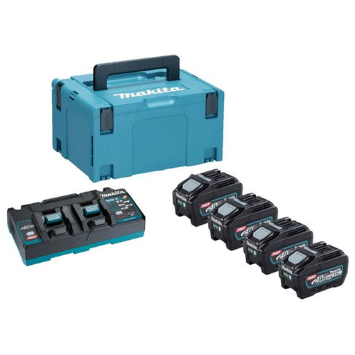 Makita Makita 40V Max XGT Power Source Kit 4x 5.0Ah Batteries & Twin Charger – DC40RB U48-0