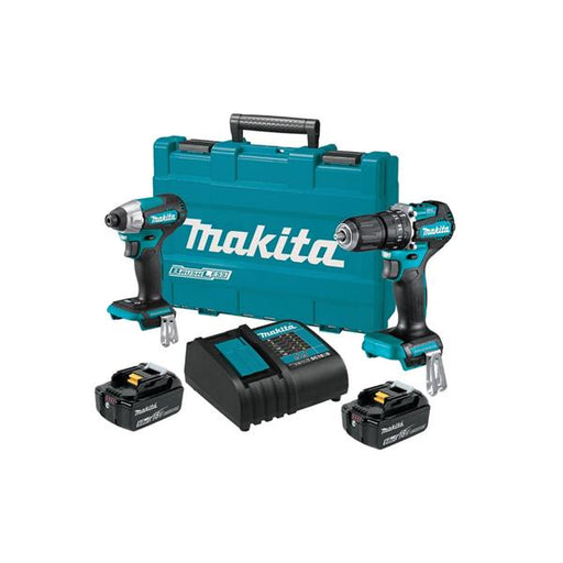 Makita Makita DLX2414ST 18v DHP487 Combi Drill & DTD157 Impact Driver Twinpack Kit (2x5Ah) DLX2414ST