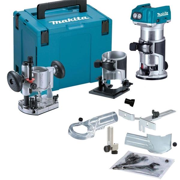 Makita Makita 18V LXT Brushless Router / Trimmer with Multiple Bases – DRT50 DRT50-2