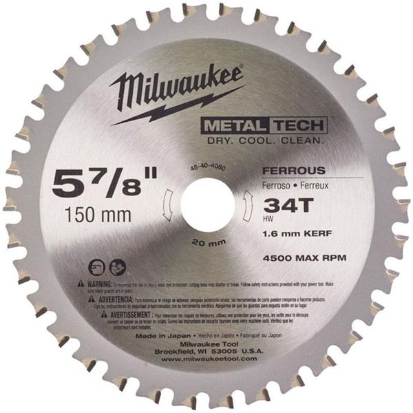 Milwaukee Milwaukee  150mm 34T Cordless Circular Saw Blade - Metal 48404080