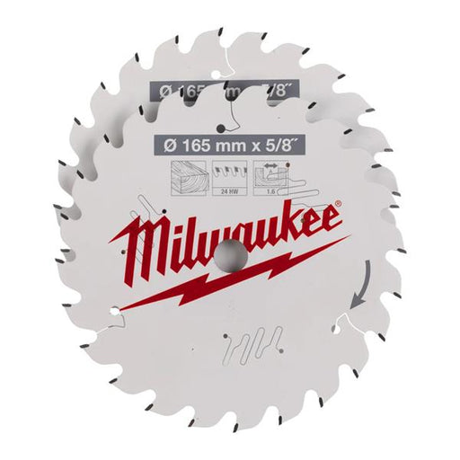 Milwaukee Milwaukee 165x15.87mm 24T Circular Saw Blade Twin Pack 4932479836