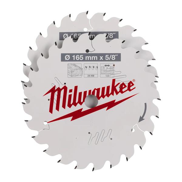 Milwaukee Milwaukee 165x15.87mm 24T Circular Saw Blade Twin Pack 4932479836