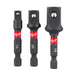 Milwaukee 4932479228 Milwaukee SHOCKWAVE Socket Adaptor Set 3pcs 4932479228