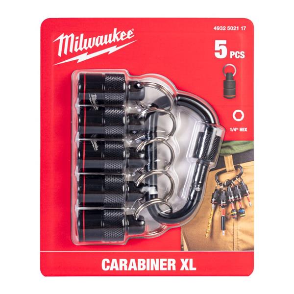 Milwaukee Milwaukee 4932502117 Shockwave 1/4" Hex Quick Release Carabiner – 5pc 4932502117