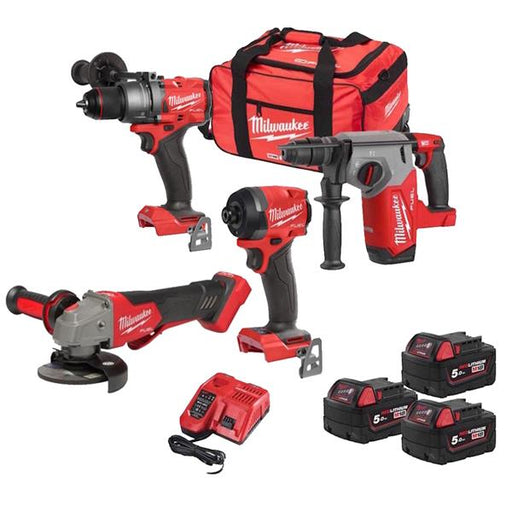 Milwaukee Milwaukee 18V 4 Piece FUEL Powerpack Kit (3x5Ah) M18FPP4A-503B