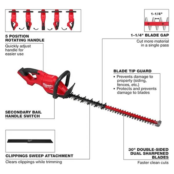 Milwaukee Milwaukee 18v Fuel Hedge Trimmer (Bare Unit) 4933498387