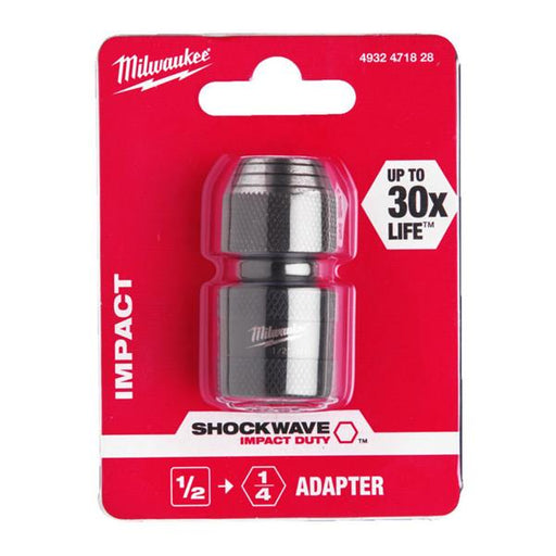 Milwaukee Milwaukee  Adapter Impact SHOCKWAVE 1/2" - 1/4" Hex 4932471828