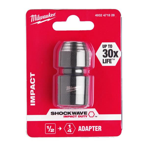 Milwaukee Milwaukee  Adapter Impact SHOCKWAVE 1/2" - 1/4" Hex 4932471828