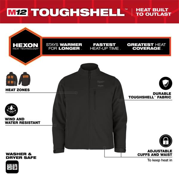 Milwaukee Milwaukee M12 Heated Jacket Black (Bare Unit) M12HJBL6-0