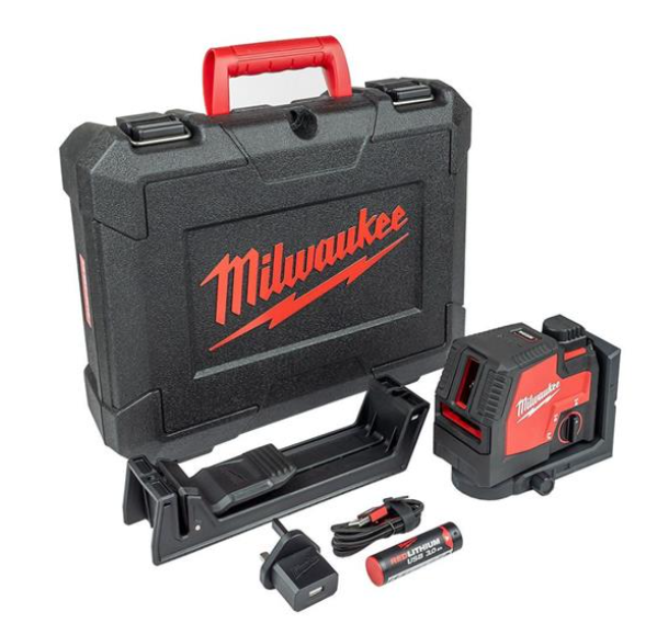 Milwaukee L4CLL-301C 4v Green Cross Line Laser Inc (1x3.0Ah) 4933478243