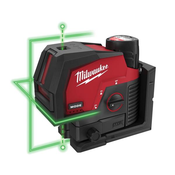 Milwaukee Milwaukee 12V Green Cross Line Laser With Plumb Points (1x3.0Ah) 4933478245