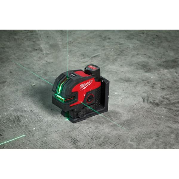 Milwaukee Milwaukee M12 Cross Line with 4 Points Laser, 1x Track clip, 1xTarget Plate, (1x3Ah) 4933479204